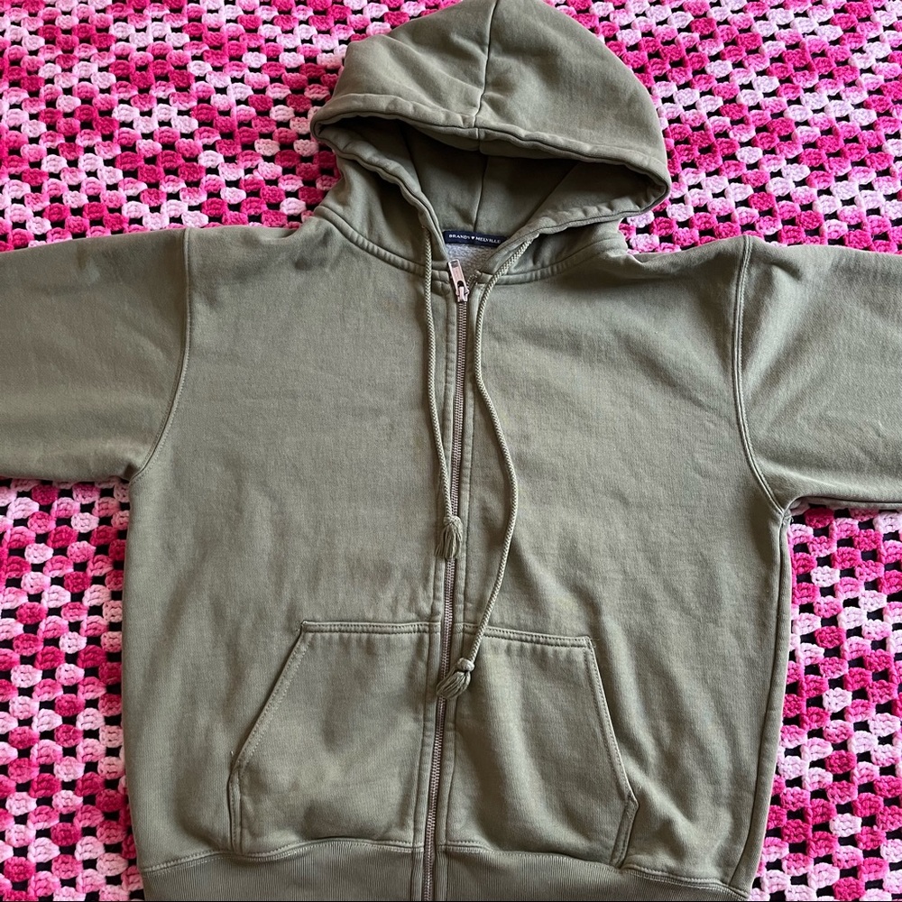 Brandy Melville Green Christy Hoodie